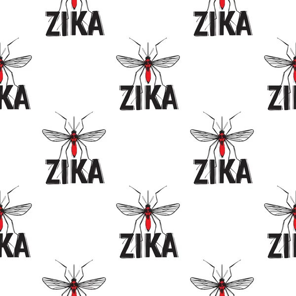 Patrón del virus del Zika — Vector de stock