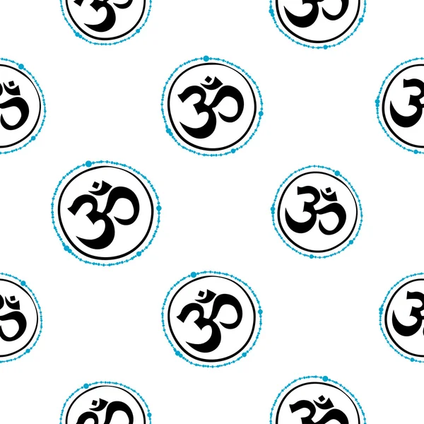Παραδοσιακό Ινδικό σύμβολο om μοτίβο — Διανυσματικό Αρχείο