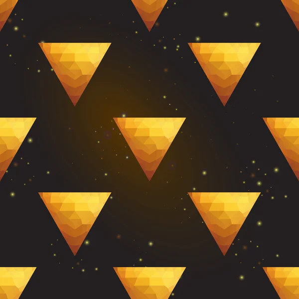Patrón de triángulo dorado — Archivo Imágenes Vectoriales