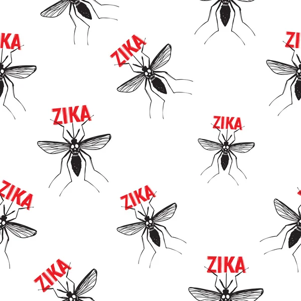 Patrón del virus del Zika — Vector de stock