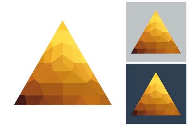 Pyramid in low poly style — Stock Vector