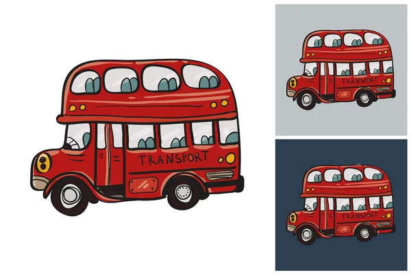 Рисунок красного автобуса Лондона — стоковый вектор