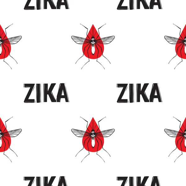 Patrón del virus del Zika — Archivo Imágenes Vectoriales