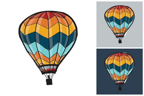 Luftballon-Sketch im Kinderstil — Stockvektor