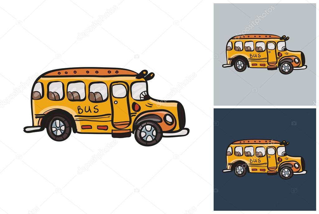 Yellow School Bus Sketch Stock Vector Sopelkin 114333570
