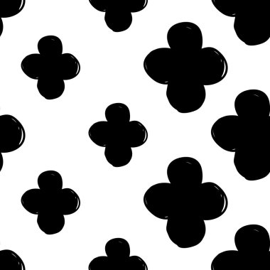 grafik dört yapraklı yonca işareti desen