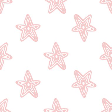 pembe yıldız işareti desen el çekilmiş