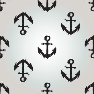 elle çizilmiş çapa desen