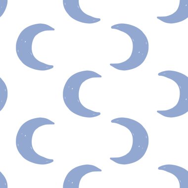 blue moon işareti desen el çekilmiş