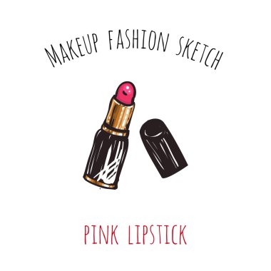 Pembe rujlu basit tebrik kartı