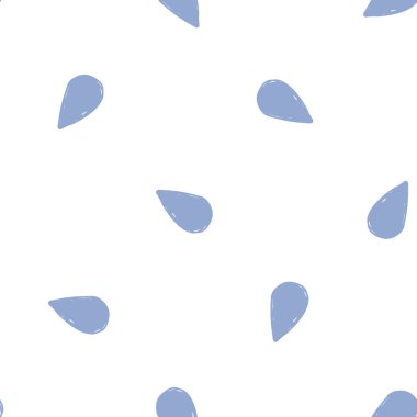 elle çizilmiş mavi damla desen