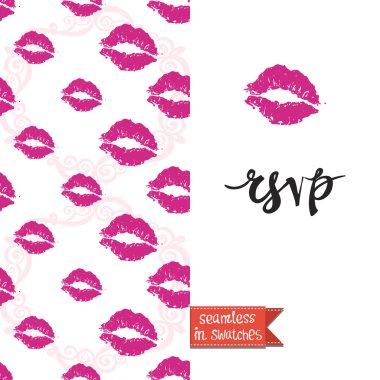 iscription ve dudak izi ile kart