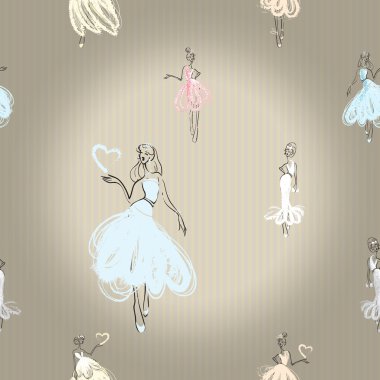 Moda düğün arka plan ile gelin