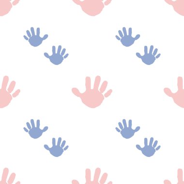 şirin renkli el izleri desen