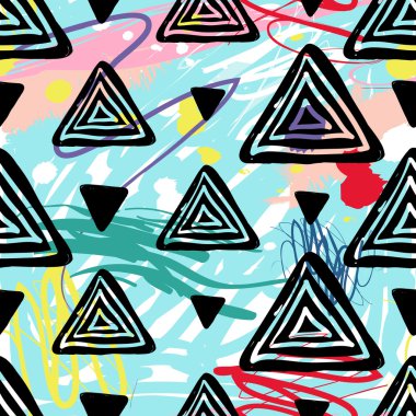 el çizilmiş üçgenler deseni