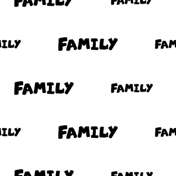 Seamless word family pattern — Stock Vector