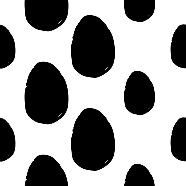 Ručně tažené černému vejci znamení vzor — Stockový vektor