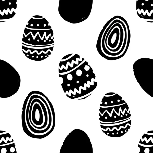 Бесшовный узор с пасхальными яйцами — стоковый вектор