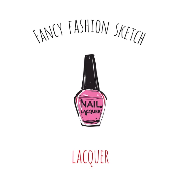 Fancy fashion sketch::lacquer — Stockvector