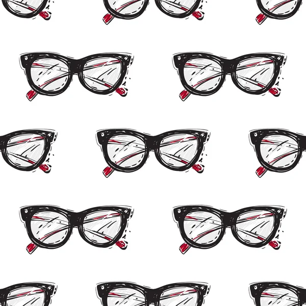 Panties tugging retro glasses