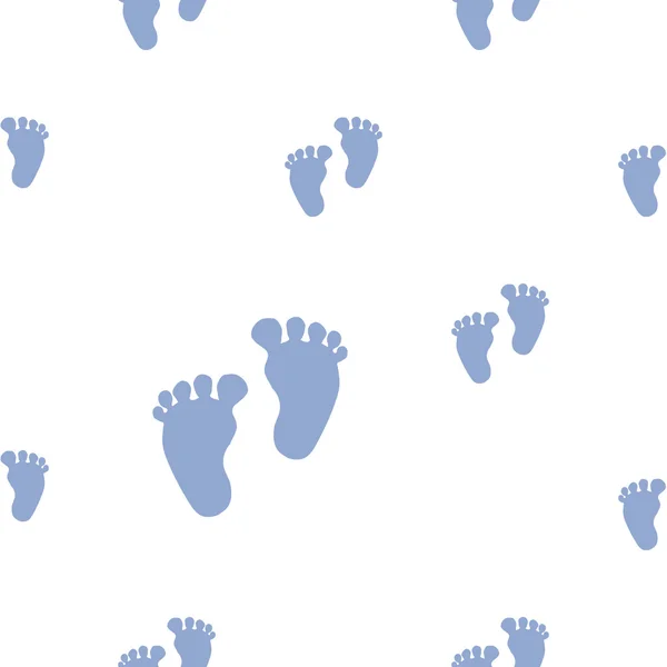 Motivo moderno per bambini senza cuciture con impronte — Vettoriale Stock