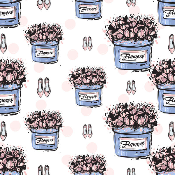 милые цветочные горшки с рисунком цветов
