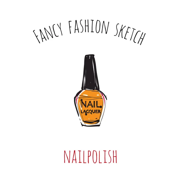 Fancy fashion sketch: lacquer — Stockvector