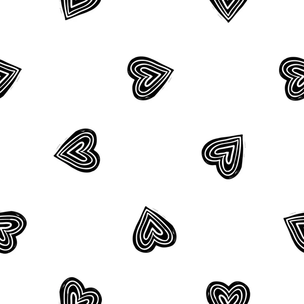 Seamless pattern with hearts. — Stock Vector