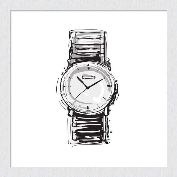 Boceto de moda reloj de muñeca — Vector de stock