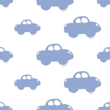 Araba ile modern çocuk deseni