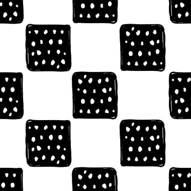 Modern çocuklar b&w seamless modeli.