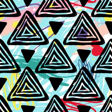 el çizilmiş üçgenler deseni