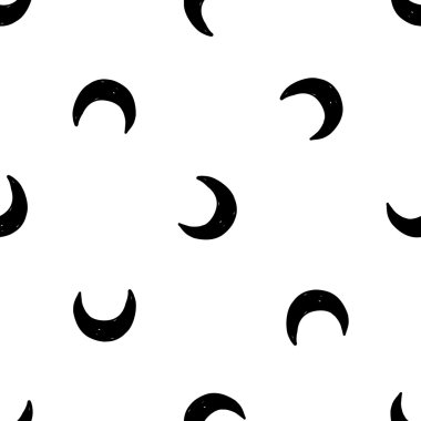 Ay ile el çizilmiş desen