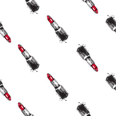 Elle çizilmiş grafik parlak ruj