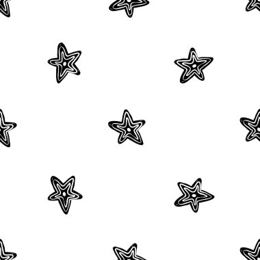 yıldız işareti desen el çekilmiş