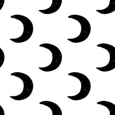 New moon ile el çizilmiş desen