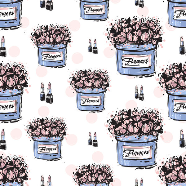 милые цветочные горшки с рисунком цветов
