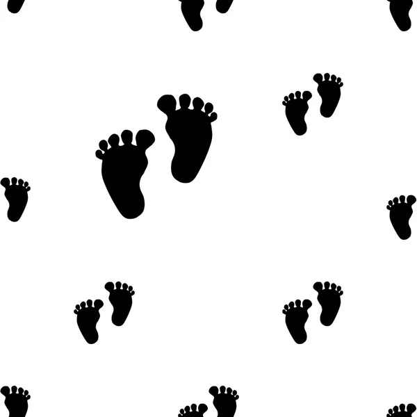 Modern kids seamless pattern with footprints — Stock Vector