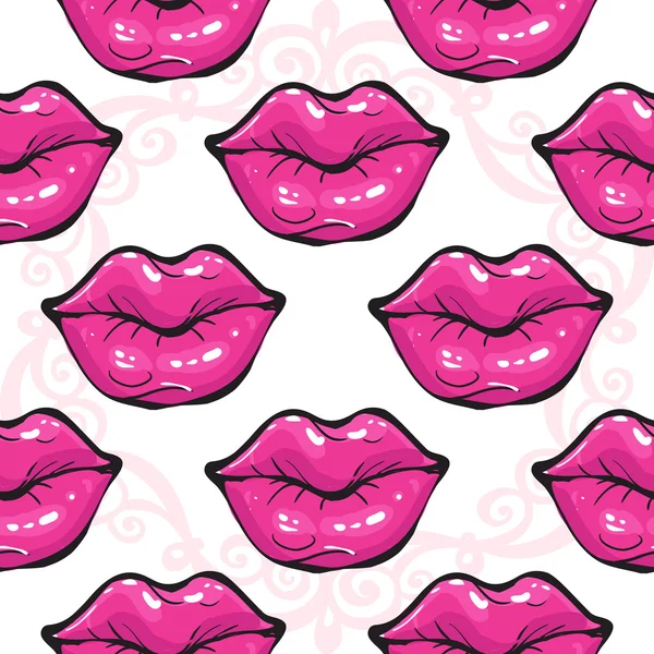 Labios de pintura brillante y brillante . — Vector de stock