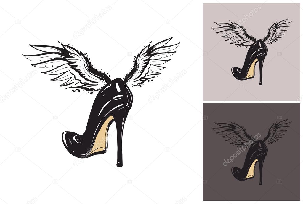 heels with wings