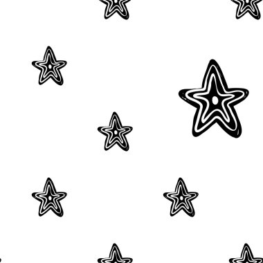 yıldız işareti desen el çekilmiş