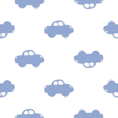Araba ile modern çocuk deseni