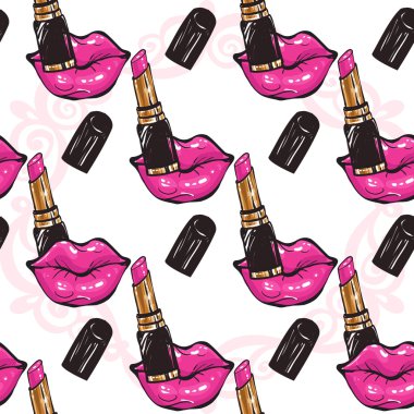 moda renkli ruj desen