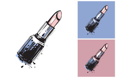Glamour vogue gül ruj ile etiket