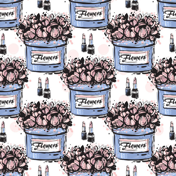 милые цветочные горшки с рисунком цветов
