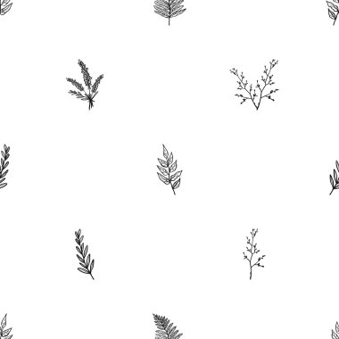 Ağaç dalı ile Vintage dikişsiz desen.