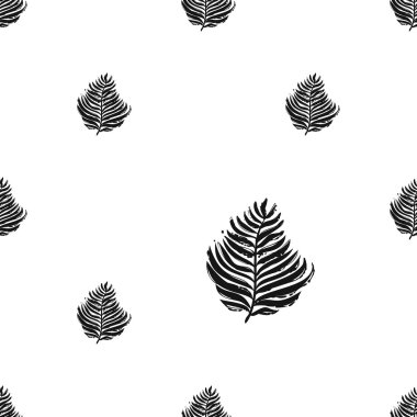 fern yaprak çiçek desenli