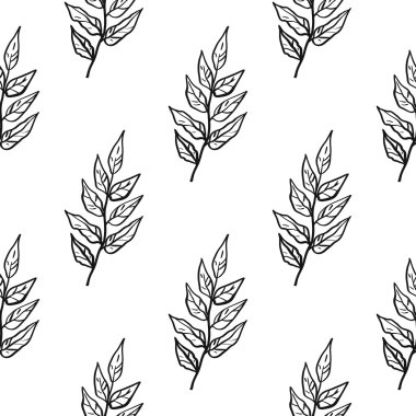 Ağaç dalı ile Vintage dikişsiz desen.