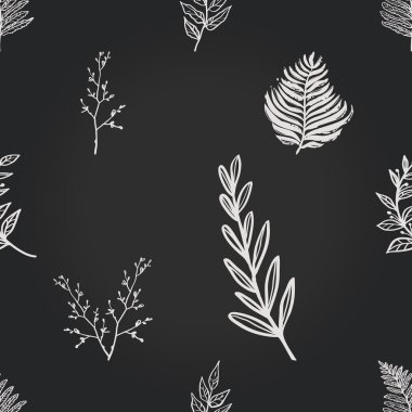 Ağaç dalı ile Vintage dikişsiz desen.