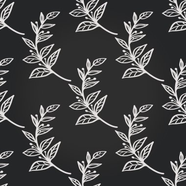 Ağaç dalı ile Vintage dikişsiz desen.